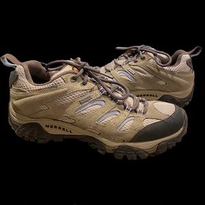 MERRELL Women's Moab 2 Low Waterproof Hiking Shoes Dusty Olive Size 8.5
